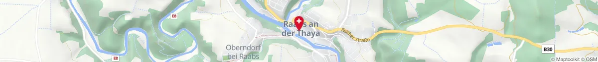 Kartendarstellung des Standorts für Landschafts-Apotheke in 3820 Raabs an der Thaya